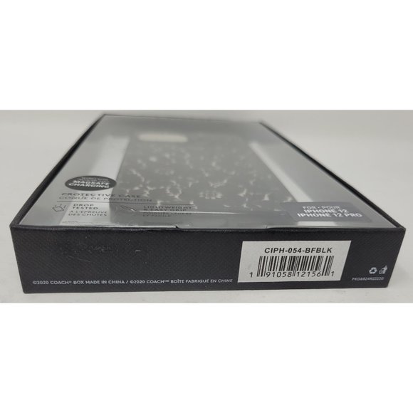 Coach Protective Case for Apple iPhone 12 Pro Max - Black/White Flowers - Picture 3 of 3